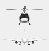 Helicóptero e Avião